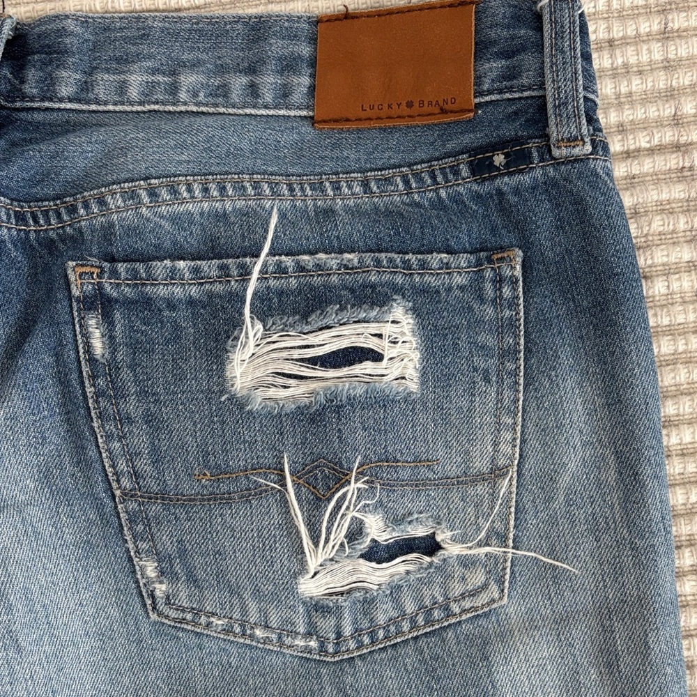 Distressed Blue Jeans - Picture 7 of 7
